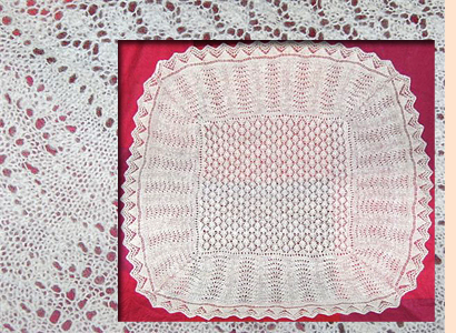 Brown and white shawl